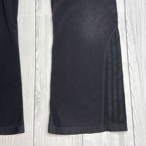 Y2K vintage Women’s Adidas boot cut fuzzy lounge pants Large Black - Picture 2 of 7